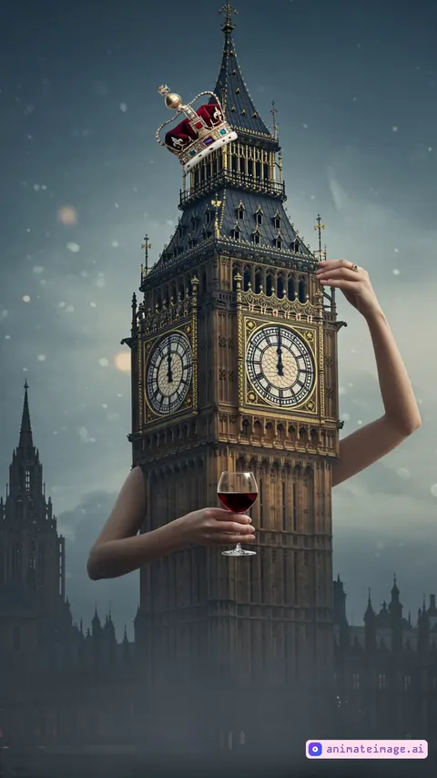 Tower raising a wine glass and swirling it